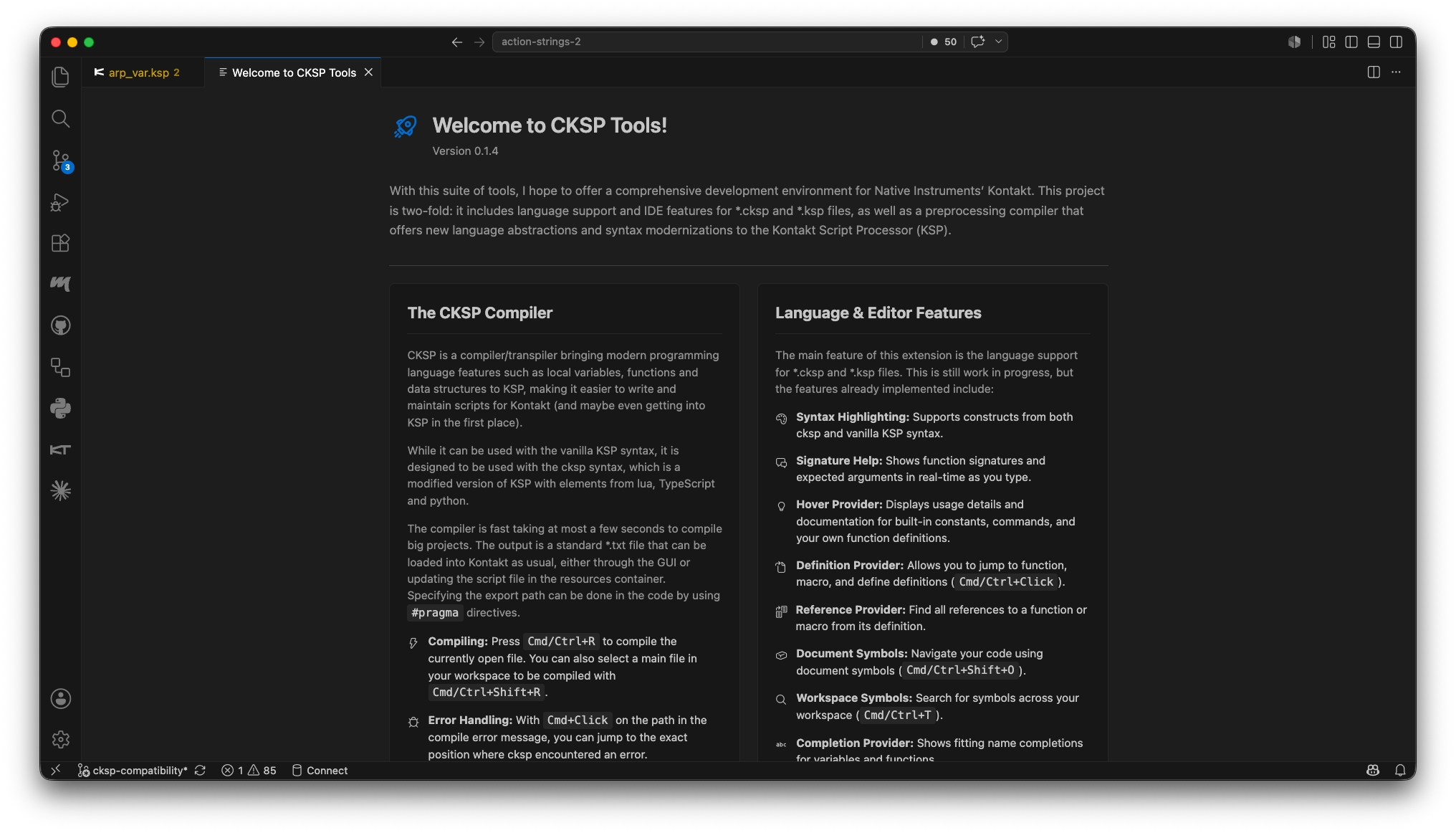 Welcome Page